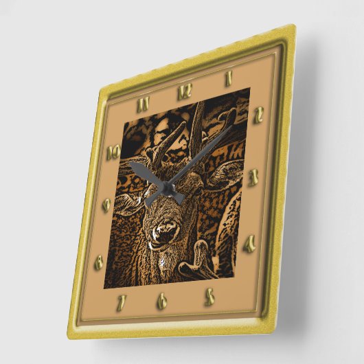 Antelope Dez Quadratische Wanduhr (Winkel)