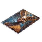 Antelope Headdress Science Fiction Cyberpunk Notizblock (Linke Seite)