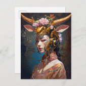 Antelope Headdress Science Fiction Postkarte (Vorne/Hinten)