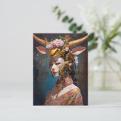 Antelope Headdress Science Fiction Postkarte (Stehend Vorderseite)