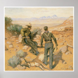 Antelope Hunting - South Dakota, c. 1880 Poster