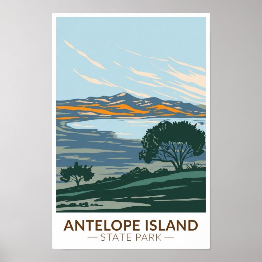 Antelope Island Staat Park Utah Vintag Poster (Vorne)