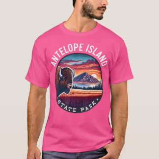 Antelope Island Staat Park Wandern Souvenir Bison T-Shirt