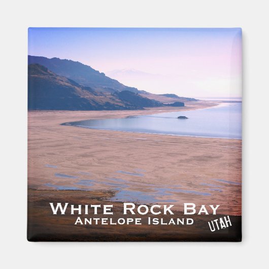 Antelope Island, White Rock Bay, Utah Landschaft Magnet (Vorne)