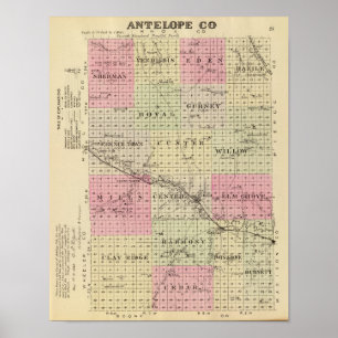 Antelope Landkreis, Nebraska Poster