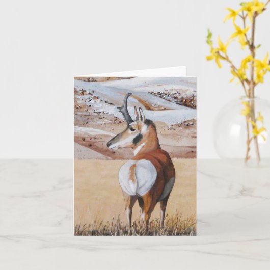 Antelope Note Card 2 Karte (Gelbe Blume)