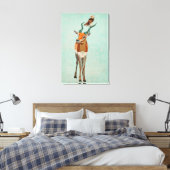 Antelope & Owl Leinwand (Insitu (Schlafzimmer))