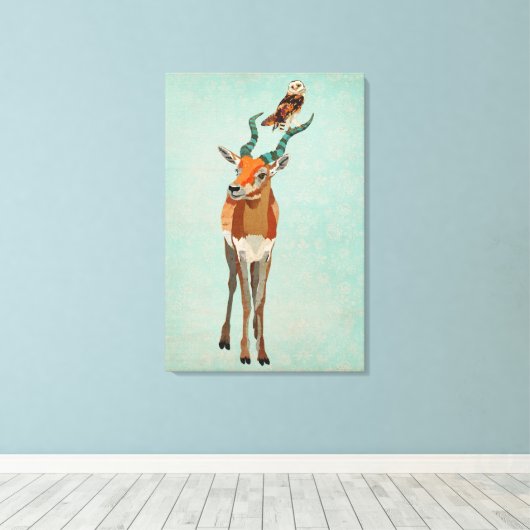 Antelope & Owl Leinwand (Insitu (Holzboden))