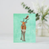 ANTELOPE & OWL Postkarte (Stehend Vorderseite)