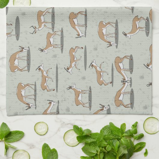 Antelope Pattern Geschirrtuch (Gefaltet)