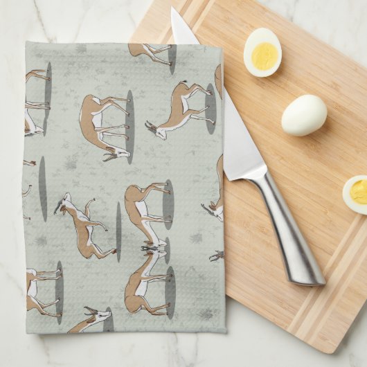 Antelope Pattern Geschirrtuch (Viertel Falte)
