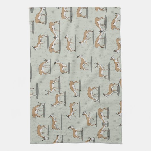 Antelope Pattern Geschirrtuch (Vertikal)