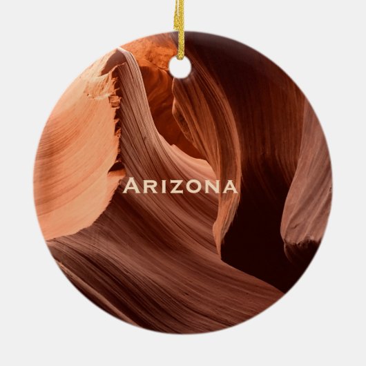 Antelope Slot Canyon Arizona Keramik Ornament (Hinten)