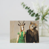 Antelope und Tiger Postkarte (Stehend Vorderseite)