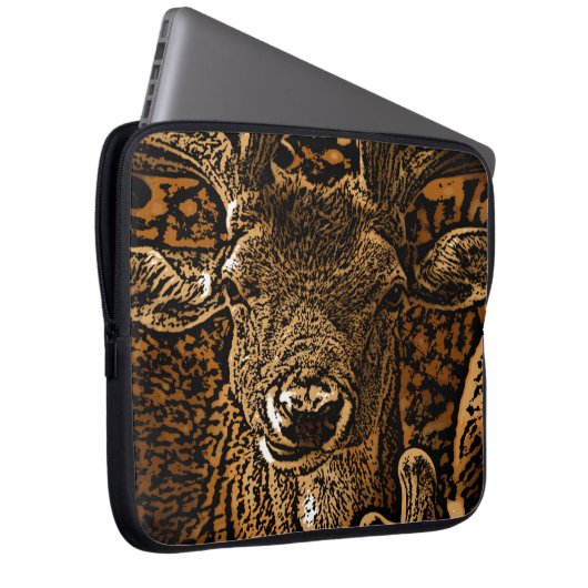 Antelope Wood Effect genannt Ken Laptopschutzhülle (Vorne Rechts)