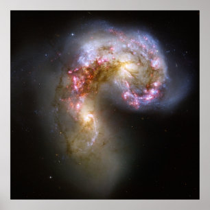 Antennae Galaxies Space Astronomy Poster