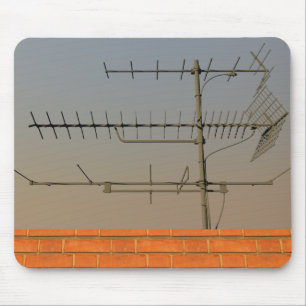 Antenne von altertümlichem Tv Mousepad