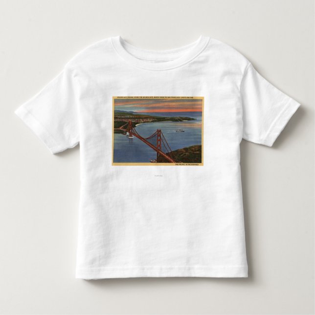 Antenne von Golden gate bridge u. von Kleinkind T-shirt (Vorderseite)