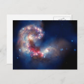 Antennengalaxien farbenfroh zusammengesetzt postkarte (Vorne/Hinten)
