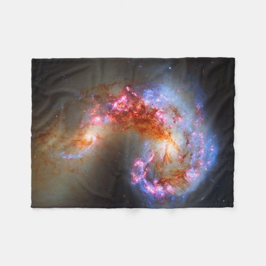 AntennenGalaxien Fleecedecke (Vorderseite (Horizontal))