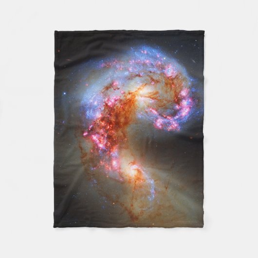 AntennenGalaxien Fleecedecke (Vorderseite)