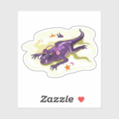 Anteosaurus Sonnenbaden mit Kopfhörern. Aufkleber (Blatt)