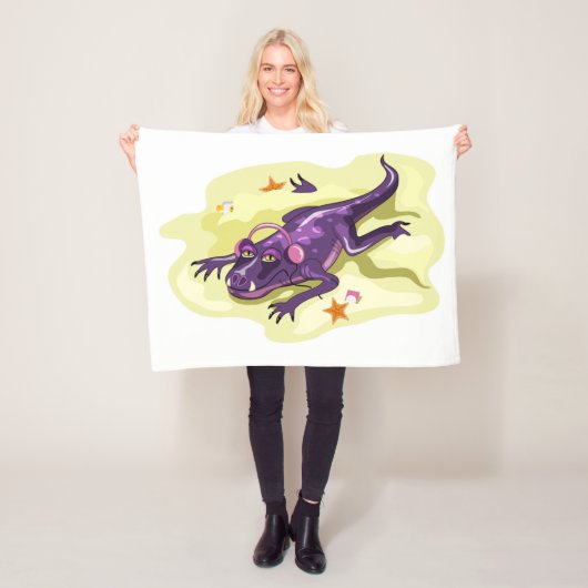 Anteosaurus Sonnenbaden mit Kopfhörern. Fleecedecke (Beispiel)