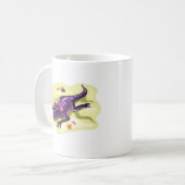 Anteosaurus Sonnenbaden mit Kopfhörern. Kaffeetasse (Vorderseite Links)
