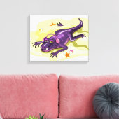 Anteosaurus Sonnenbaden mit Kopfhörern. Leinwanddruck (Insitu (Wohnzimmer))