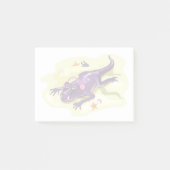 Anteosaurus Sonnenbaden mit Kopfhörern. Post-it Klebezettel (Vorderseite)