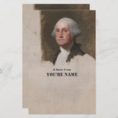 Anthaeneum George Washington 1. US-Präsident Briefpapier (Vorne/Hinten)