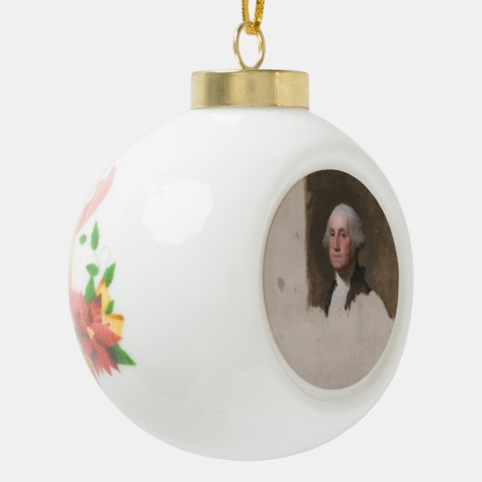 Anthaeneum George Washington 1. US-Präsident Keramik Kugel-Ornament (Links)