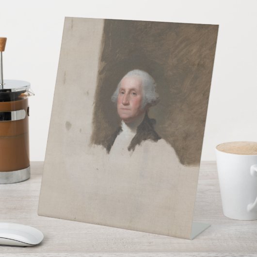 Anthaeneum George Washington 1. US-Präsident Sockelschild (In Situ)