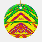 ANTHEA ~ 3D CHRISTMAS Red Green Yellow 2025 ~ Keramik Ornament (Hinten)