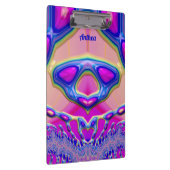 ANTHEA ~ BIZARRE 3D! ~ Pink Blue Green Original Klemmbrett (Rechts)