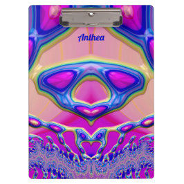 ANTHEA ~ BIZARRE 3D! ~ Pink Blue Green Original Klemmbrett