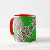 ANTHEA ~ GLOSSY 3D Christmas Red White Green Tasse (Vorderseite Links)