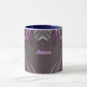ANTHEA ~ GLOSSY 3D Glossy Pink Blue Silver ~ Tasse (Zentrum)