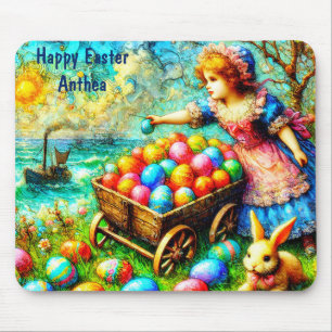 ANTHEA ~ OSTERN Vintage-Gemälde ~ Mousepad