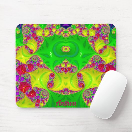 ANTHEA ~ Zany Hot Cerves, Gelb, Rot und Grün Mousepad (Mit Mouse)