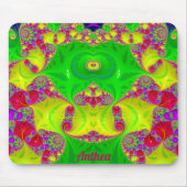 ANTHEA ~ Zany Hot Cerves, Gelb, Rot und Grün Mousepad (Vorne)