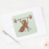 Antheben Quadratischer Aufkleber (Umschlag)