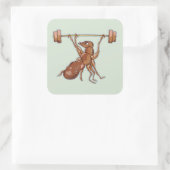 Antheben Quadratischer Aufkleber (Tasche)