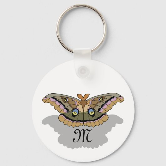 Anthereae Polyphemus Schlüsselanhänger (Vorderseite)