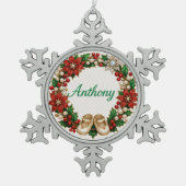 Anthony Baby’s First Christmas Snowflake Ornament (Vorderseite)