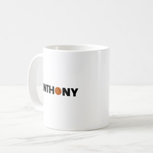 Anthony Basketball Kaffeetasse (Vorderseite Links)