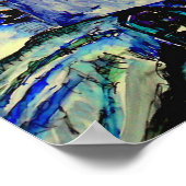 Anthony Bourdain Blue Poster (Ecke)