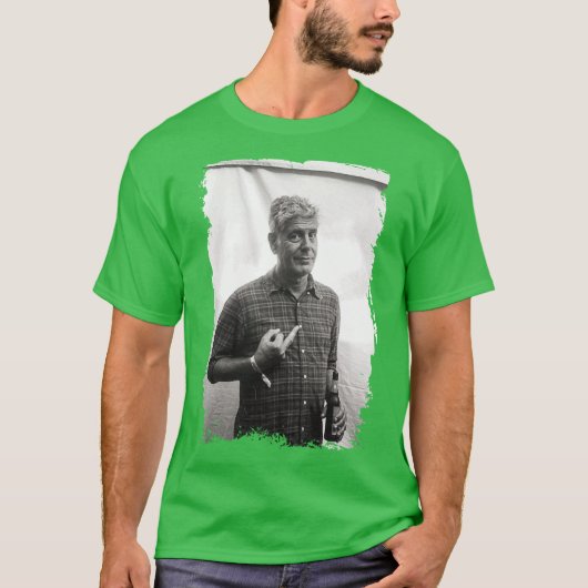 Anthony Bourdain Mittelfinger Freunde T-Shirt (Vorderseite)