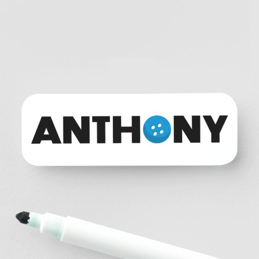 Anthony Button name tag (Beispiel)