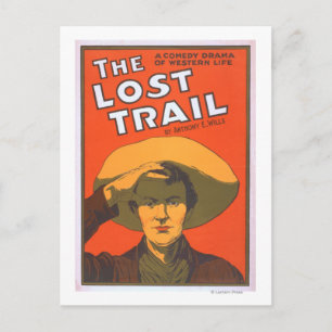 Anthony E. Wills "The Lost Trail" Wester Theater Postkarte